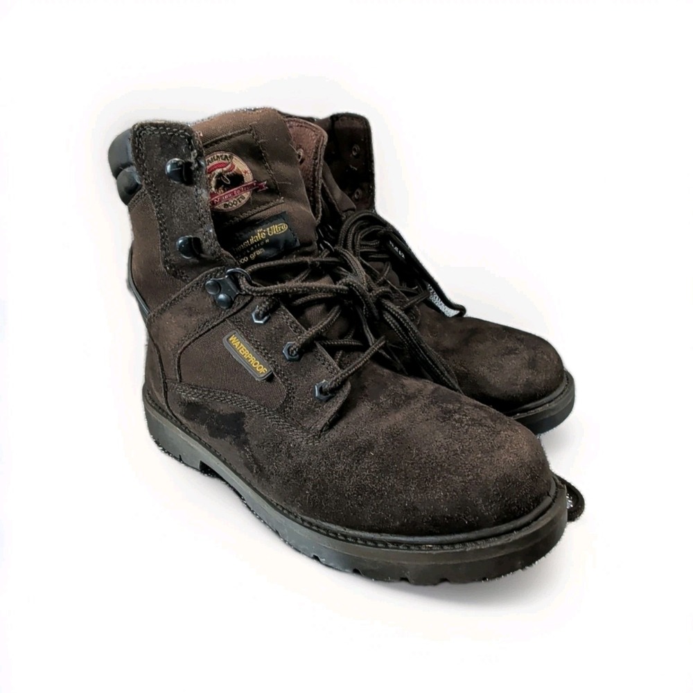 Brahma Warrior Mens Brown Leather Waterproof, Oil & Slip Resistant Sz 7.5 M US